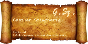 Gaszner Szimonetta névjegykártya